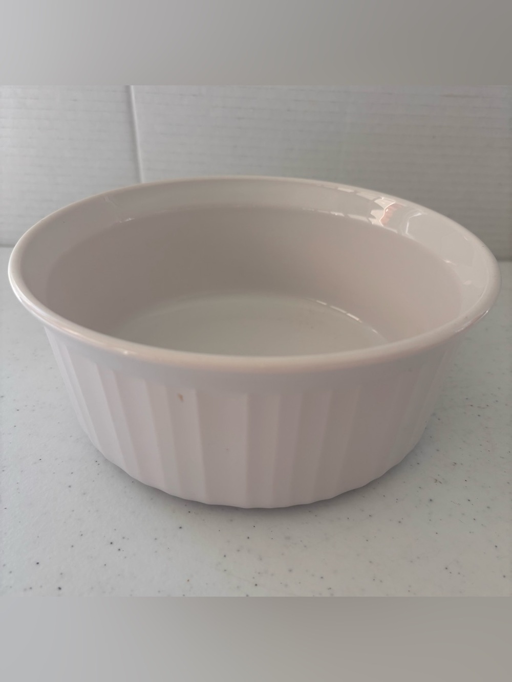 Corningware Cream Fluted Ceramic Ramekin